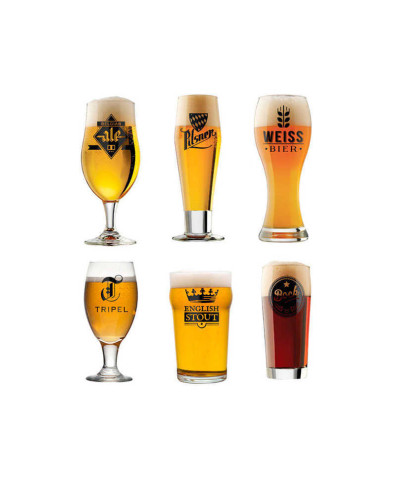 SET 6 VASOS BEER