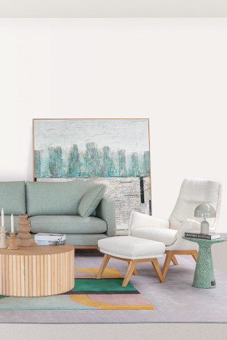 BUTACA MORO CON PUFF CRUDO