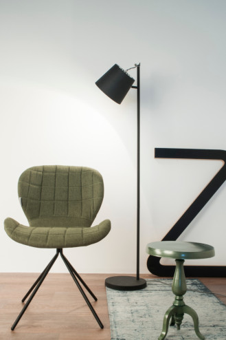 LÁMPARA DE PIE BUCKLE NEGRO