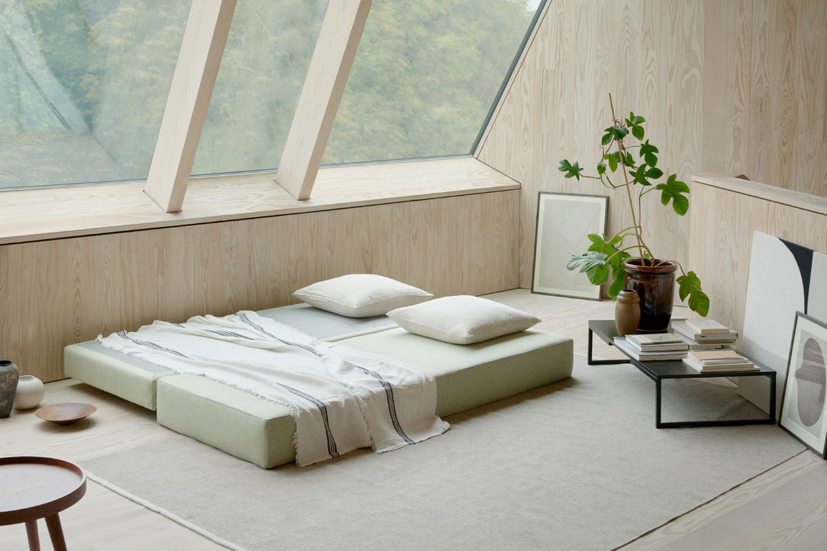 Sofá cama 2 plazas individuales Milán de ES Interiorismo. Puf cama y Sofas  cama.